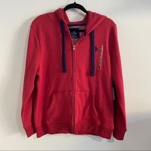 NWT Polo Red Zip Up Hoodie - Youth Size XL